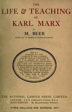 The life and teaching of Karl Marx